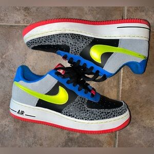 Multi colored Nike Air Force ones